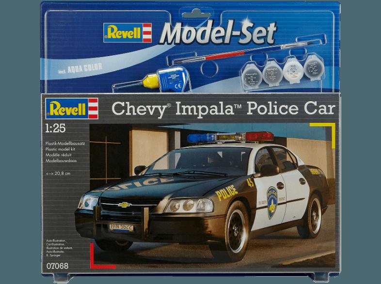 REVELL 67068 Chevy Impala Police Schwarz, Weiß