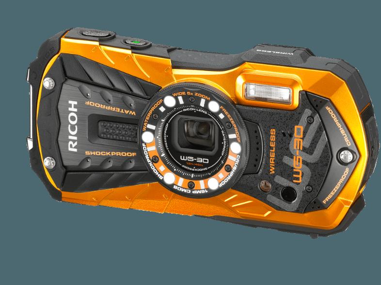 RICOH WG 30  Orange (16 Megapixel, 5x opt. Zoom, 6.86 cm LCD, WLAN)