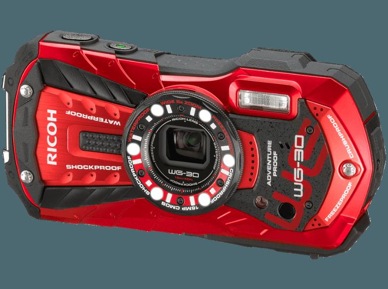 RICOH WG 30  Rot (16 Megapixel, 5x opt. Zoom, 6.86 cm LCD), RICOH, WG, 30, Rot, 16, Megapixel, 5x, opt., Zoom, 6.86, cm, LCD,