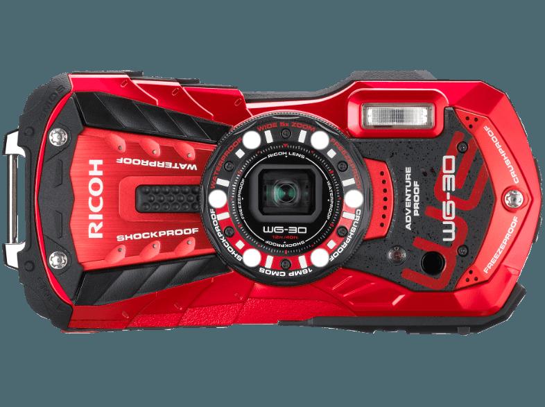 RICOH WG 30  Rot (16 Megapixel, 5x opt. Zoom, 6.86 cm LCD), RICOH, WG, 30, Rot, 16, Megapixel, 5x, opt., Zoom, 6.86, cm, LCD,