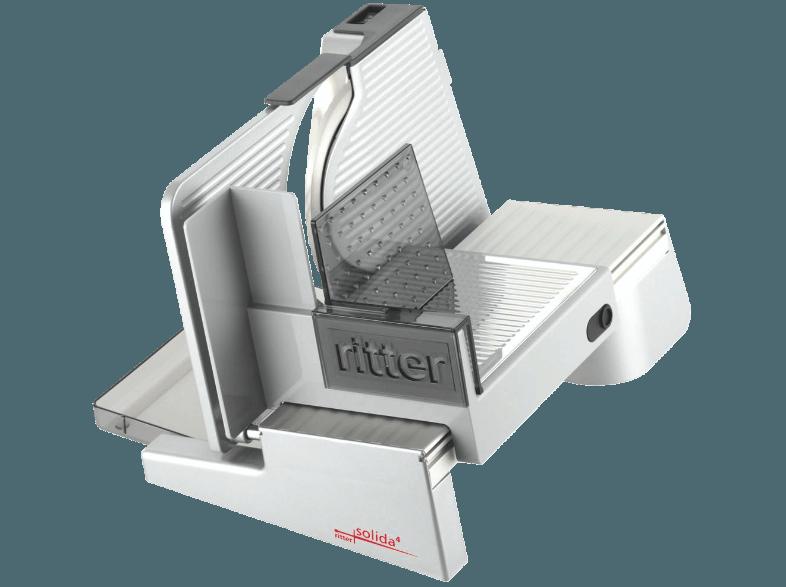 RITTER 554.070 SOLIDA 4 (Allesschneider, Silber, Vollmetallausführung, Schnittbreite:bis zu 23 mm), RITTER, 554.070, SOLIDA, 4, Allesschneider, Silber, Vollmetallausführung, Schnittbreite:bis, 23, mm,