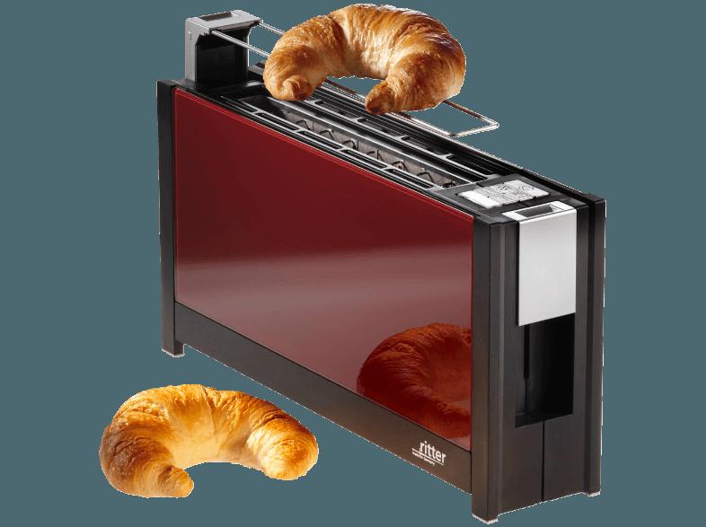 RITTER 630.002 VOLCANO 5 Toaster Rot (950 Watt, Schlitze: 1)