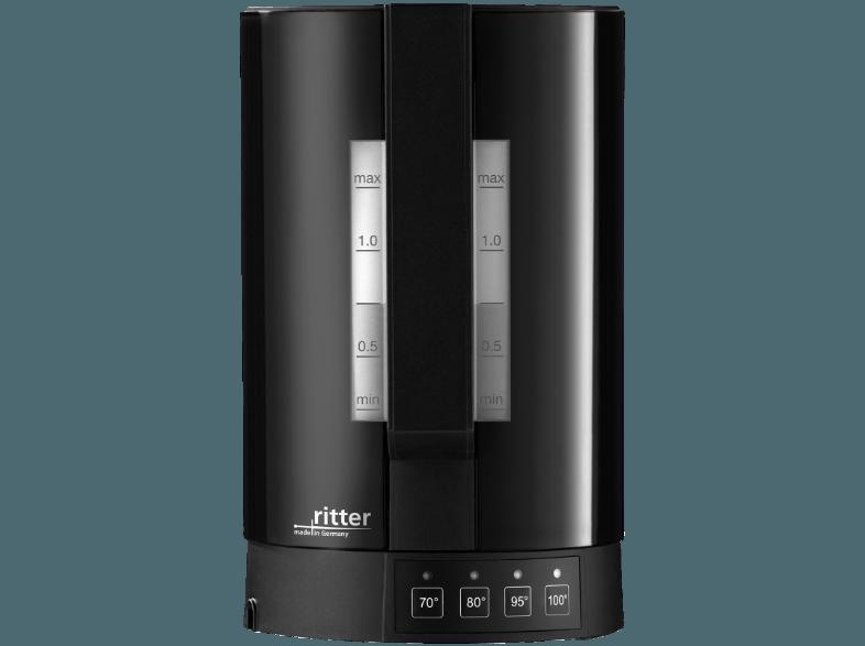 RITTER 635.000 Fontana 5 Wasserkocher Schwarz (2800 Watt, 1.1 Liter), RITTER, 635.000, Fontana, 5, Wasserkocher, Schwarz, 2800, Watt, 1.1, Liter,