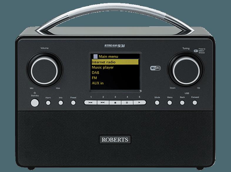 ROBERTS Stream 93i Internetradio (Internet, DAB , UKW, DAB , UKW, Schwarz), ROBERTS, Stream, 93i, Internetradio, Internet, DAB, UKW, DAB, UKW, Schwarz,