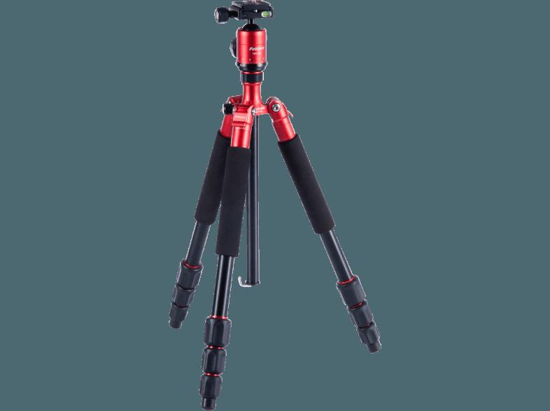 ROLLEI 20889 CT-4A Dreibein Stativ, Rot, (Ausziehbar bis 1400 mm)