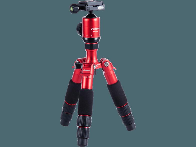 ROLLEI 20889 CT-4A Dreibein Stativ, Rot, (Ausziehbar bis 1400 mm)