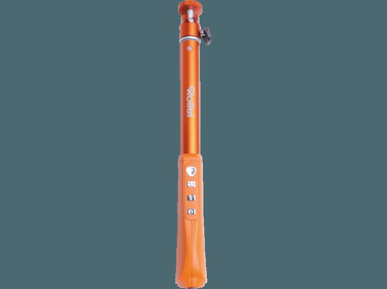 ROLLEI 21534 Einbein Selfiestick, Orange, (Ausziehbar bis 945 mm)