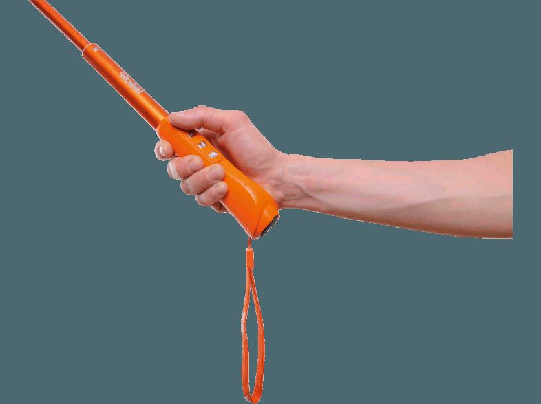 ROLLEI 21534 Einbein Selfiestick, Orange, (Ausziehbar bis 945 mm)