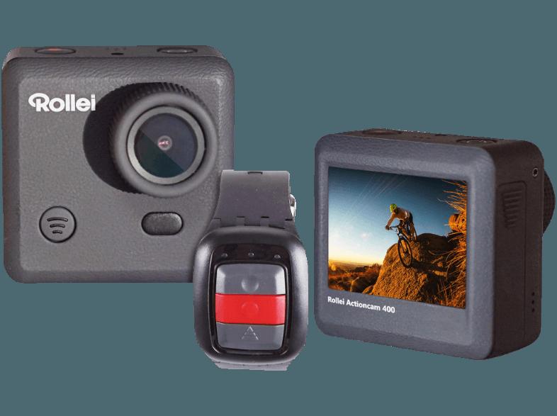 ROLLEI Actioncam 400 Actioncam Schwarz (Wasserdicht bis: bis zu 40 m, CMOS, WLAN)