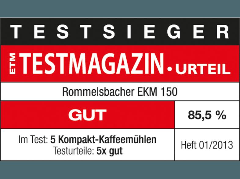 ROMMELSBACHER EKM 150 Kaffeemühle Edelstahl (150 Watt)