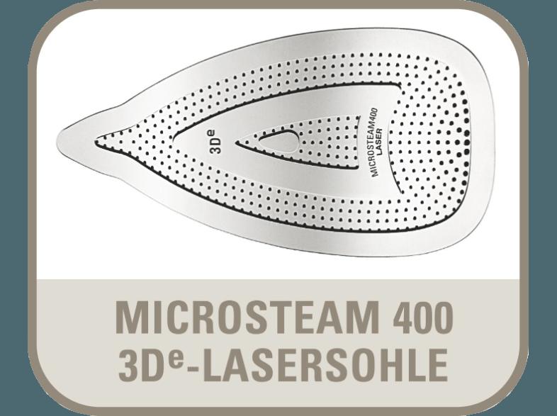 ROWENTA DW 6010  (2400 Watt, Microsteam400 Laser Edelstahlbügelsohle mit 3De Relief)