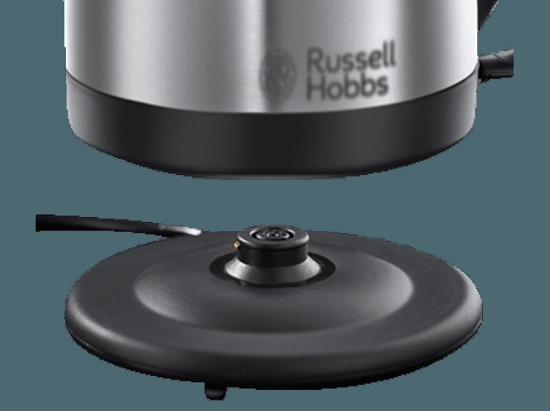 RUSSELL HOBBS 20090-70 Oxford Wasserkocher Gebürstetes Edelstahl/Schwarz (2400 Watt, 1.7 Liter)