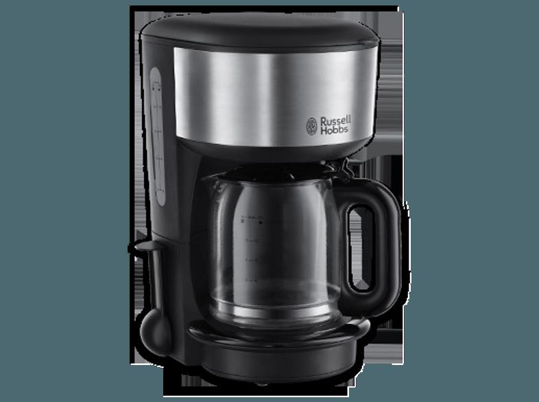 RUSSELL HOBBS 20130-56 OXFORD Kaffeemaschine Edelstahl gebürstet/Schwarz (Glaskanne, Brausekopf-Technologie für eine bessere Kaffee-Extraktion und e