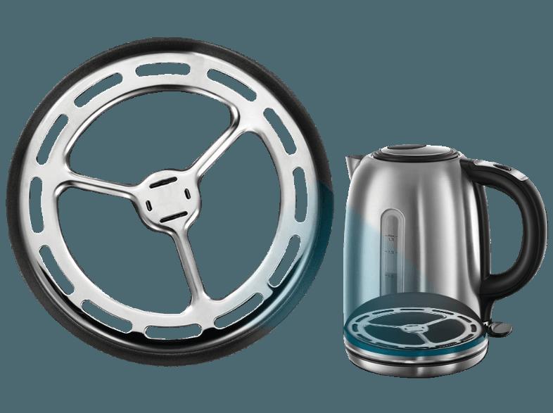 RUSSELL HOBBS 20460-56 Buckingham Wasserkocher Schwarz/Silber (3000 Watt, 1.7 Liter)