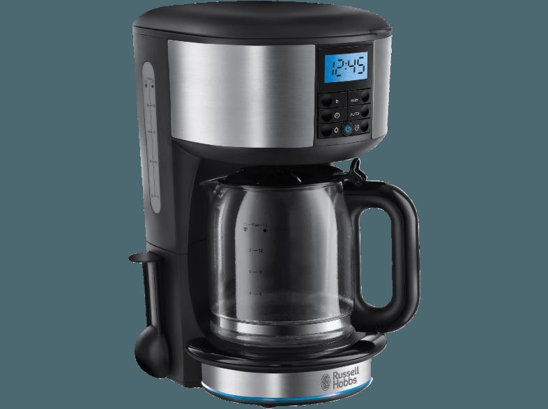 RUSSELL HOBBS 20680-56 BUCKINGHAM Kaffeemaschine Edelstahl/Schwarz (Hochwertige Glaskanne mit Scharnierdeckel und Füllmengenmarkierung)