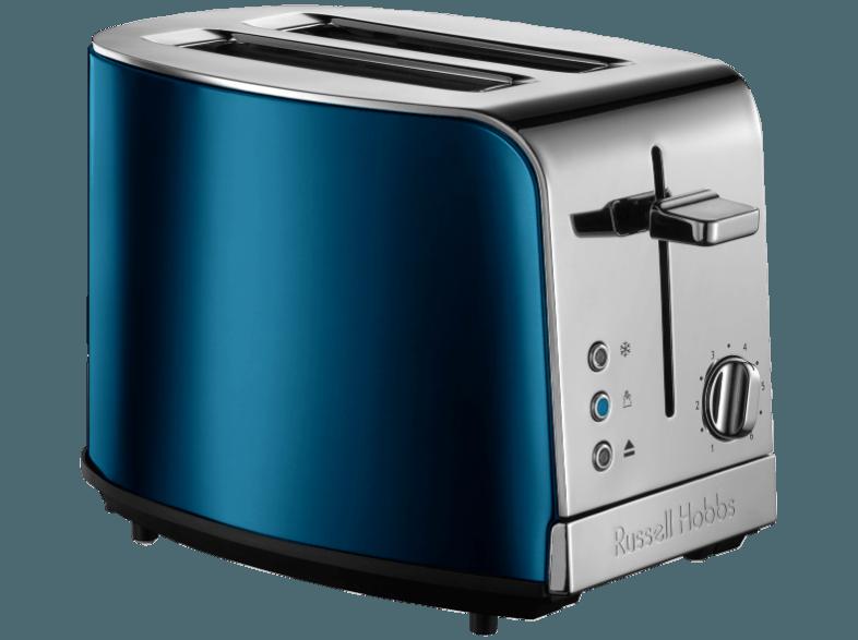 RUSSELL HOBBS 21780-56 JEWELS TOPAZ BLUE Toaster Blau/Edelstahl/Schwarz (1.05 kW, Schlitze: 2)