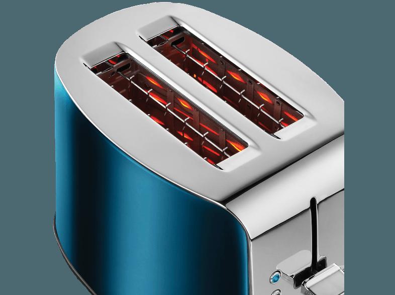 RUSSELL HOBBS 21780-56 JEWELS TOPAZ BLUE Toaster Blau/Edelstahl/Schwarz (1.05 kW, Schlitze: 2)