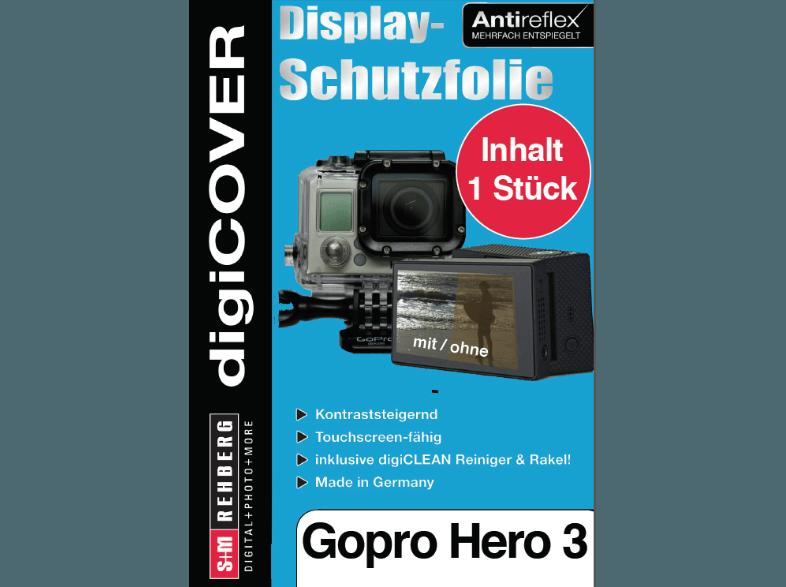 S M digiCOVER für GoPro Hero3, 3  Monitor Monitorschutzfolie Antireflex Monitorschutzfolie Antireflex,
