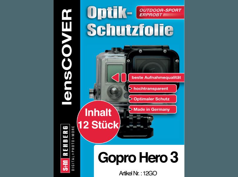 S M lensCOVER für GoPro Hero3 12er 12GO Optik Schutzfolie Optik Schutzfolie,