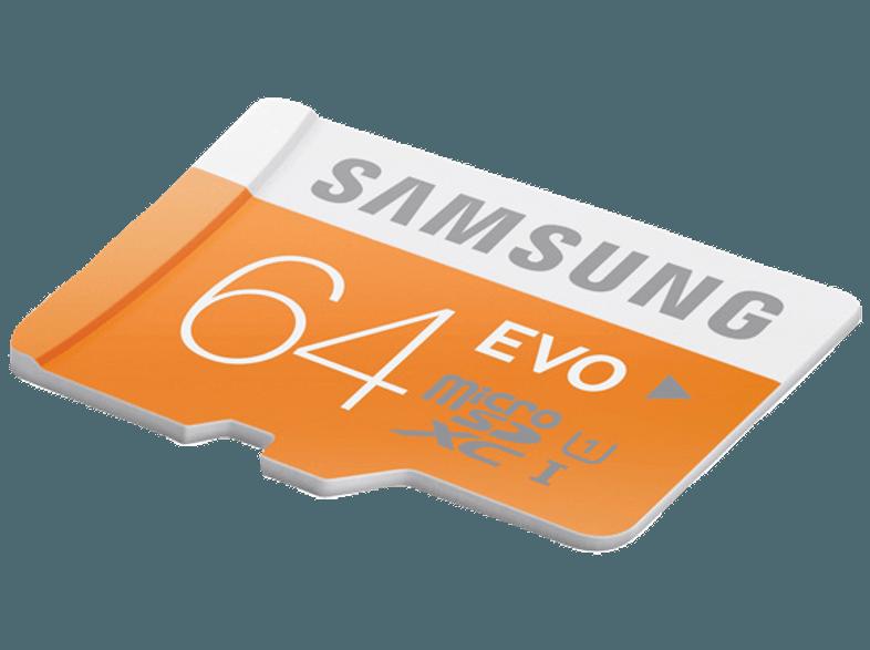 SAMSUNG 64 GB microSDXC Class 10 EVO mit Adapter MB-MP64D , Class 10, 64 GB