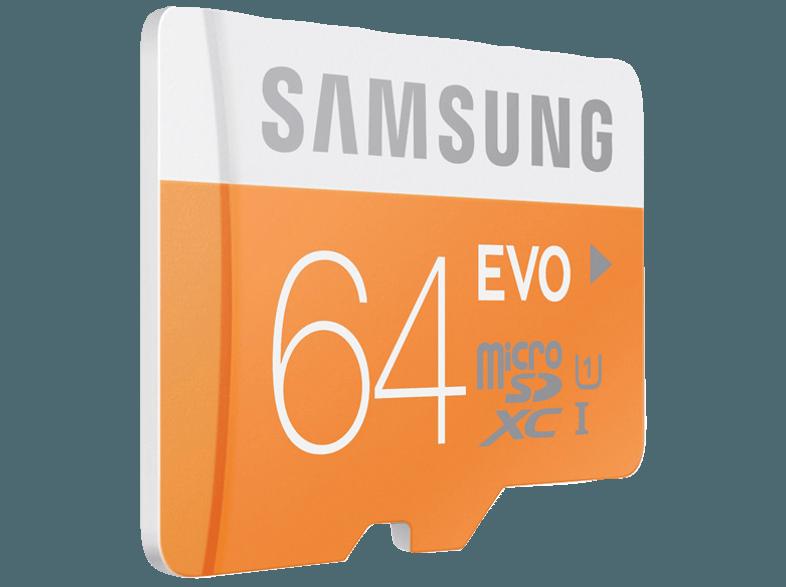 SAMSUNG 64 GB microSDXC Class 10 EVO mit Adapter MB-MP64D , Class 10, 64 GB, SAMSUNG, 64, GB, microSDXC, Class, 10, EVO, Adapter, MB-MP64D, Class, 10, 64, GB