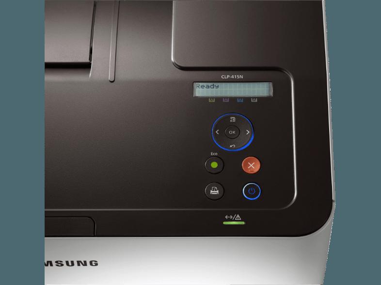 SAMSUNG CLP-415N elektrofotografisch mit Halbleiterlaser Laserdrucker  Netzwerkfähig