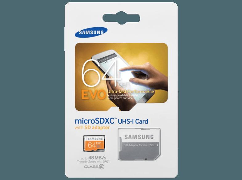 SAMSUNG MB-MP64DA-EU-26 MicroSDXCard   Adapter 64 GB, SAMSUNG, MB-MP64DA-EU-26, MicroSDXCard, , Adapter, 64, GB