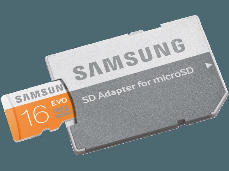 SAMSUNG microSDHC EVO   Adapter MB-MP16DA-EU microSDHC 16 GB, SAMSUNG, microSDHC, EVO, , Adapter, MB-MP16DA-EU, microSDHC, 16, GB