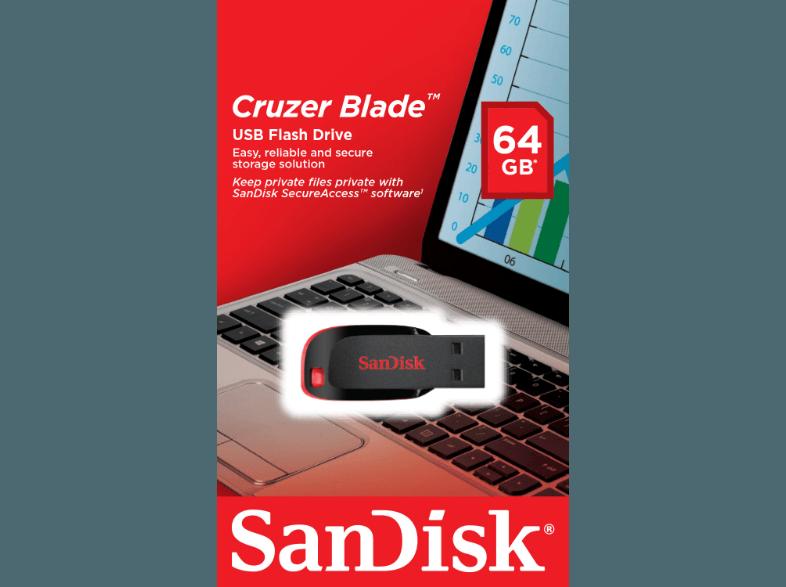 SANDISK 114925 Cruzer Blade SDCZ50-064G-B35 USB Flash-Laufwerk