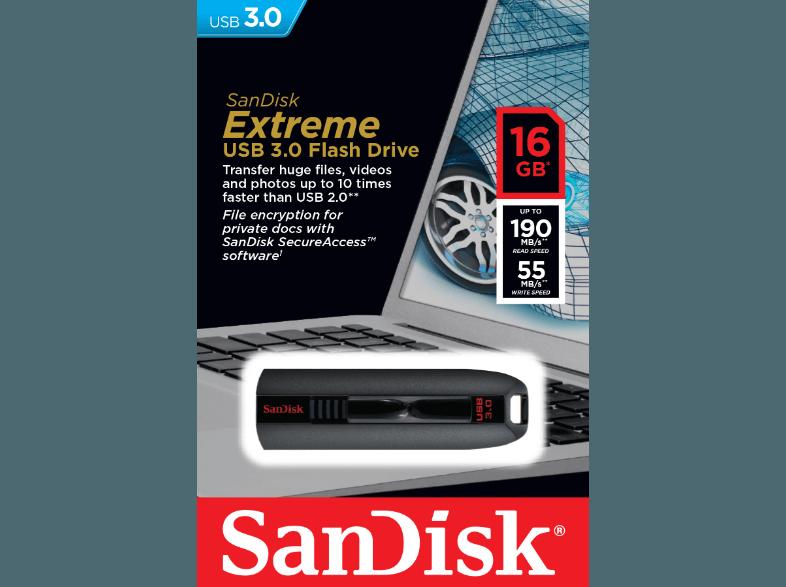 SANDISK 123837 Extreme SDCZ80-016G-X46 USB Flash-Laufwerk