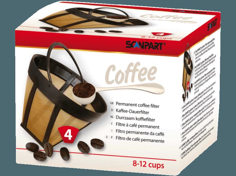 SCANPART 2790000411 Goldton-Kaffee-Dauerfilter