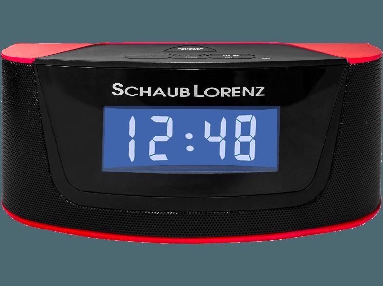 SCHAUB LORENZ RW 260BT-R Uhrenradio (PLL FM, Rot)