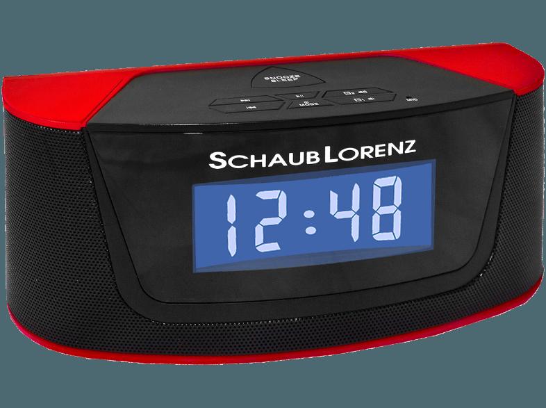 SCHAUB LORENZ RW 260BT-R Uhrenradio (PLL FM, Rot)