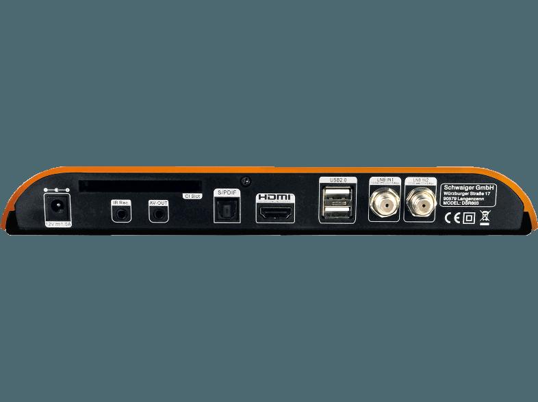 SCHWAIGER DSR 603 L Sat-Anlage (Full-HD 1080p, Twin Tuner), SCHWAIGER, DSR, 603, L, Sat-Anlage, Full-HD, 1080p, Twin, Tuner,