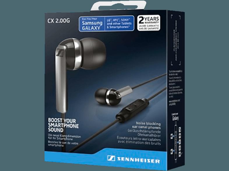 SENNHEISER CX 2.00 G Kopfhörer Schwarz, SENNHEISER, CX, 2.00, G, Kopfhörer, Schwarz