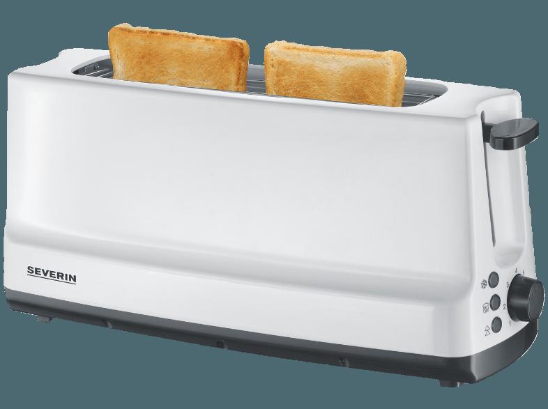 SEVERIN AT 2232 Toaster Weiß/Grau (800 Watt, Schlitze: 1 Langschlitz), SEVERIN, AT, 2232, Toaster, Weiß/Grau, 800, Watt, Schlitze:, 1, Langschlitz,