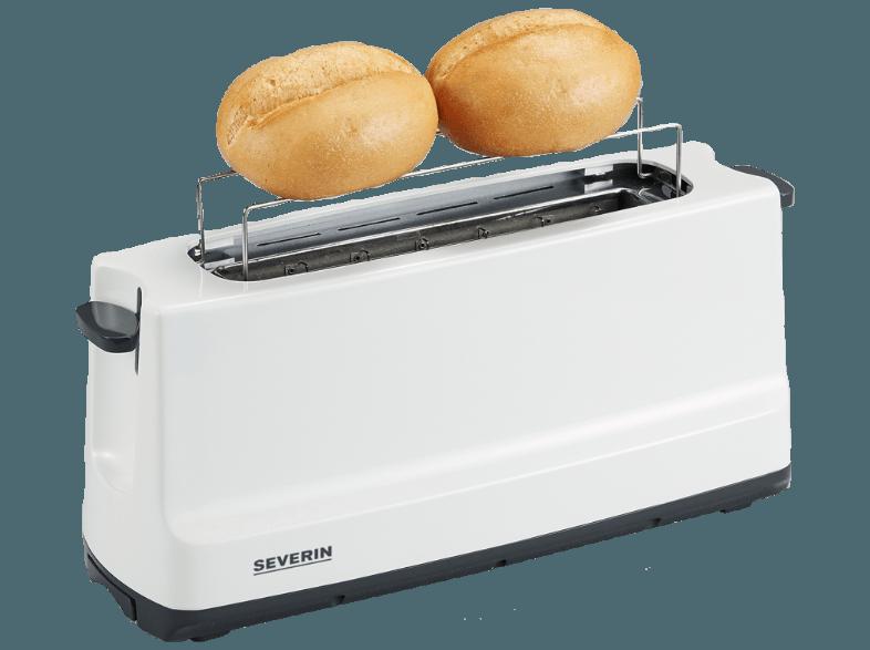 SEVERIN AT 2232 Toaster Weiß/Grau (800 Watt, Schlitze: 1 Langschlitz)