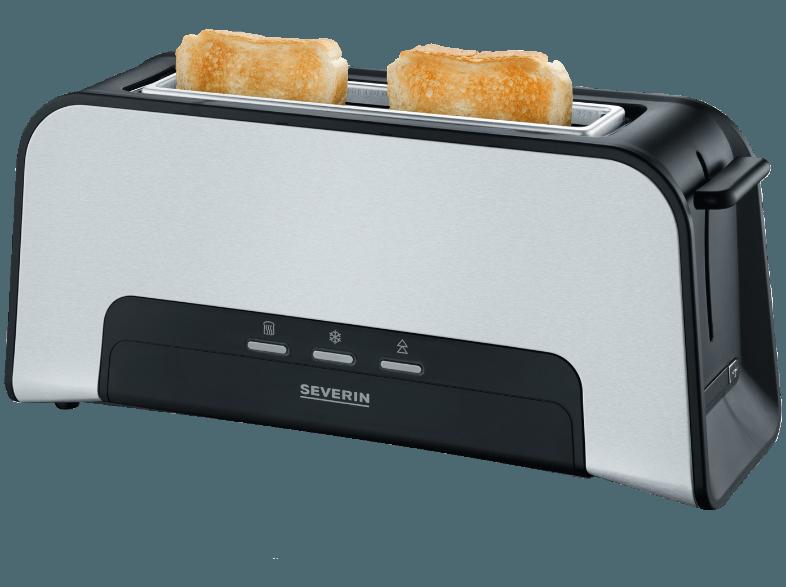 SEVERIN AT 2260 Toaster Edelstahl gebürstet/Schwarz (1 kW)