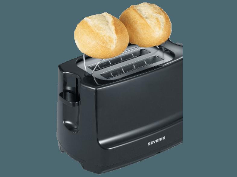 SEVERIN AT 2281 Toaster Schwarz (800 Watt, Schlitze: 2)