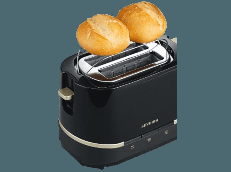 SEVERIN AT 2290 Toaster Schwarz/Titan/Metallic (800 Watt, Schlitze: 2)