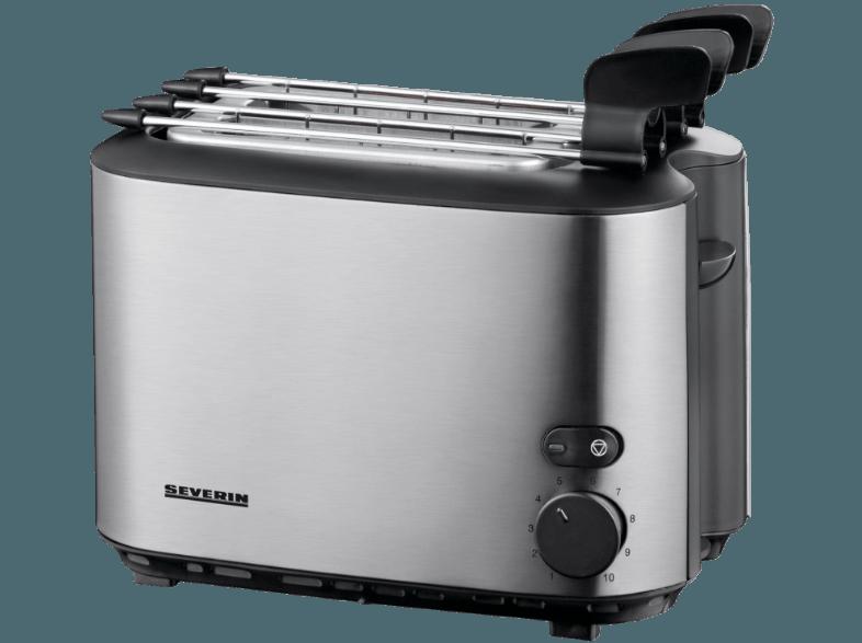 SEVERIN AT 2516 Toaster Edelstahl/Schwarz (540 Watt), SEVERIN, AT, 2516, Toaster, Edelstahl/Schwarz, 540, Watt,