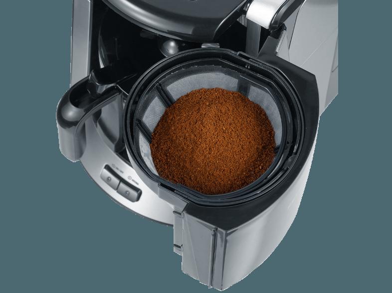 SEVERIN KA 4462 Kaffeemaschine Edelstahl gebürstet/Schwarz (Glaskanne mit Frischwasserskala für ca. 1,4 Liter)