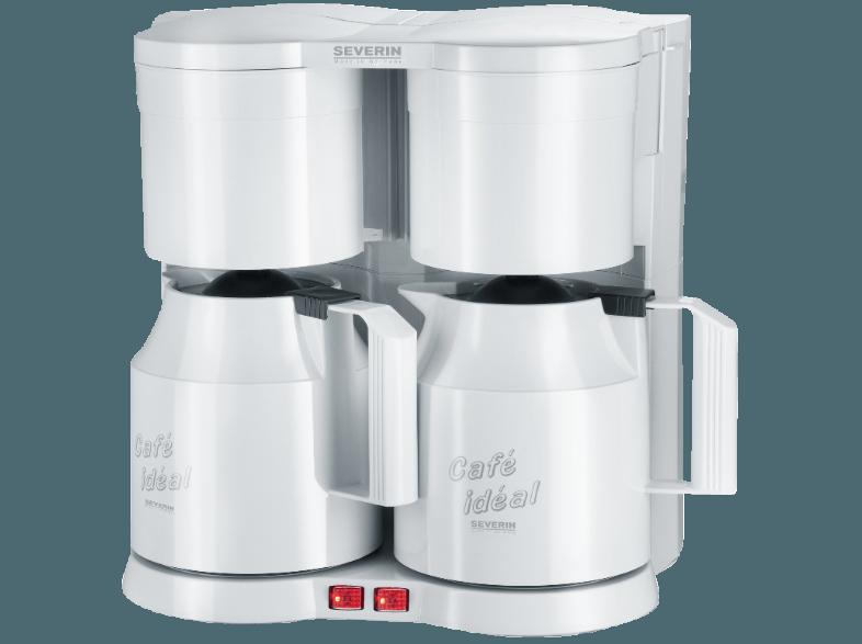 SEVERIN KA 5827 Duo Kaffeemaschine Weiß (Thermokannen mit Aromaschutz- und Schraubdeckeln), SEVERIN, KA, 5827, Duo, Kaffeemaschine, Weiß, Thermokannen, Aromaschutz-, Schraubdeckeln,