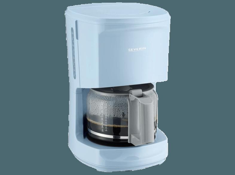 SEVERIN KA 9725 Kaffeemaschine Hellblau/Grau (Glaskanne mit Frischwasserskala), SEVERIN, KA, 9725, Kaffeemaschine, Hellblau/Grau, Glaskanne, Frischwasserskala,