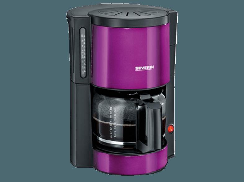 SEVERIN KA 9734 Kaffeemaschine Aubergine metallic/Schwarz (Glaskanne mit Frischwasserskala), SEVERIN, KA, 9734, Kaffeemaschine, Aubergine, metallic/Schwarz, Glaskanne, Frischwasserskala,