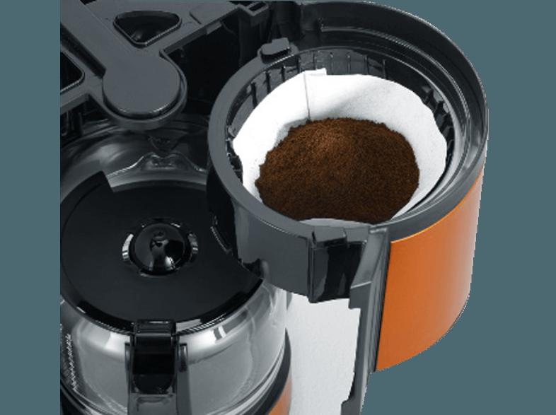 SEVERIN KA 9737 Kaffeemaschine Orange-Metallic-Schwarz (Glaskanne mit Frischwasserskala), SEVERIN, KA, 9737, Kaffeemaschine, Orange-Metallic-Schwarz, Glaskanne, Frischwasserskala,