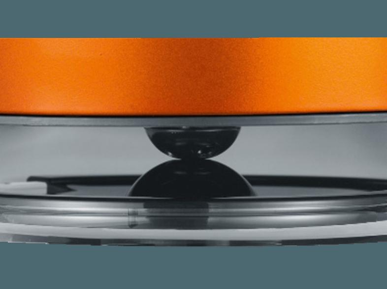 SEVERIN KA 9737 Kaffeemaschine Orange-Metallic-Schwarz (Glaskanne mit Frischwasserskala)