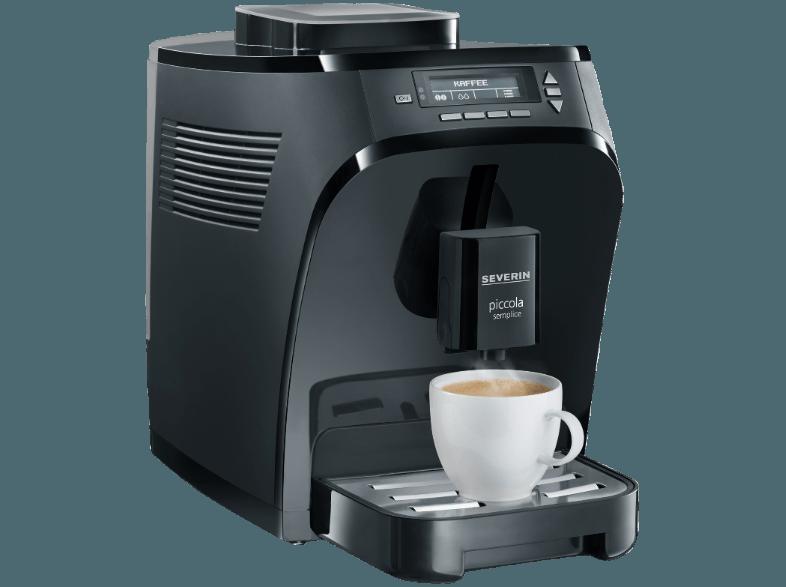 SEVERIN KV 8080 Kaffeevollautomat (Keramik-Scheibenmahlwerk, 1.35 Liter, Schwarz)