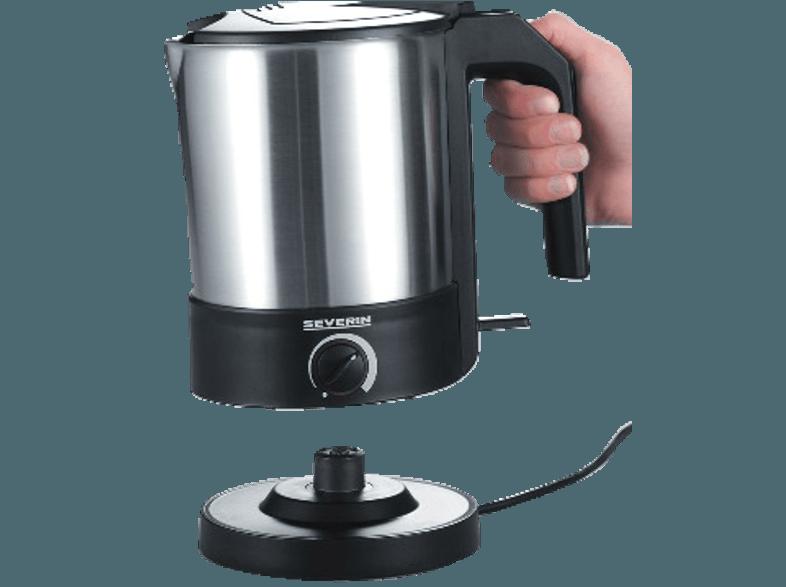 SEVERIN WK 3369 Wasserkocher Edelstahl/Schwarz (1800 Watt, 1.5 Liter)