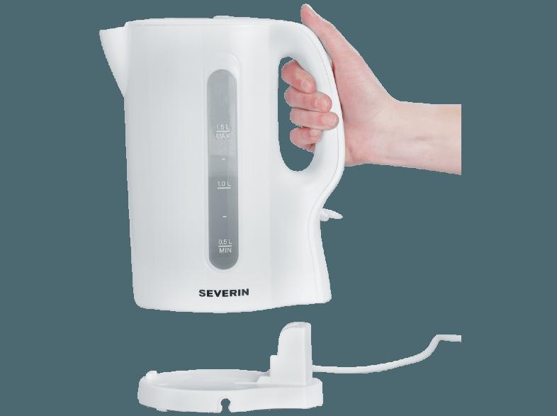 SEVERIN WK 3388 Wasserkocher Weiß (2200 Watt, 1.5 Liter)